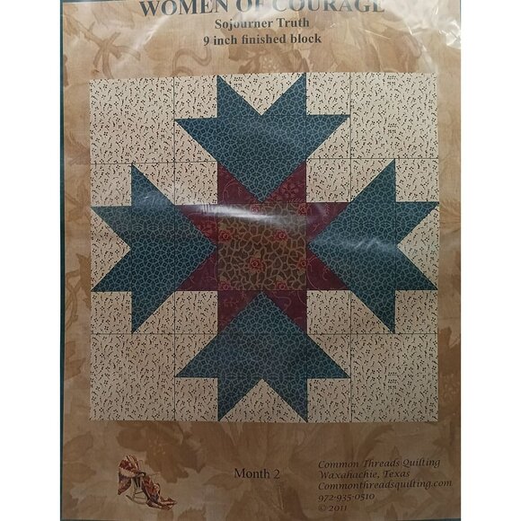 Women Of Courage Quilting Kit Sojourner Truth 9 Inch Finished Block Common Threa - Picture 1 of 2